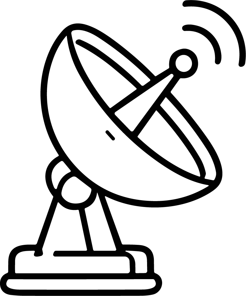 Satellite Dish SVG Signal Transmission Vector