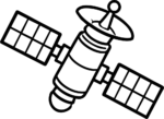 Satellite SVG Bold Outline Vector