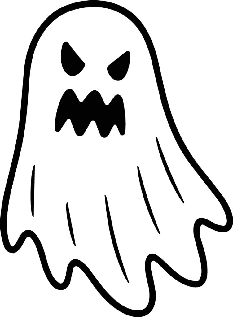 Scary Ghost SVG Spooky Grin Vector