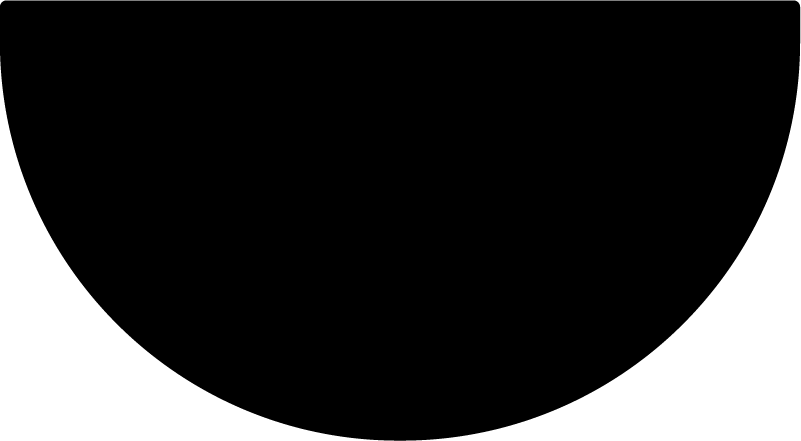 Semicircle Shape SVG Bold Silhouette Vector