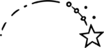 Shooting Star SVG Trailing Dots Vector