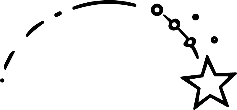 Shooting Star SVG Trailing Dots Vector