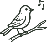 Singing Bird SVG Cheerful Sketch Vector
