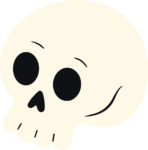 Skull Face SVG Whimsical Spooky Vector