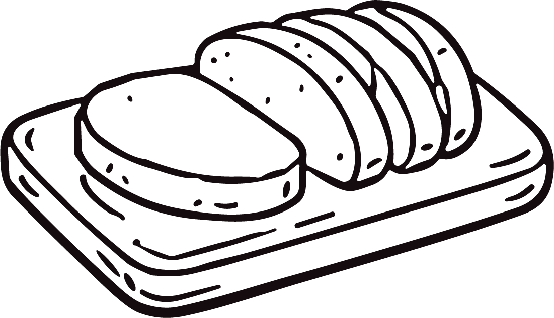 Sliced Bread Loaf SVG Bold Outline Vector - Image 1