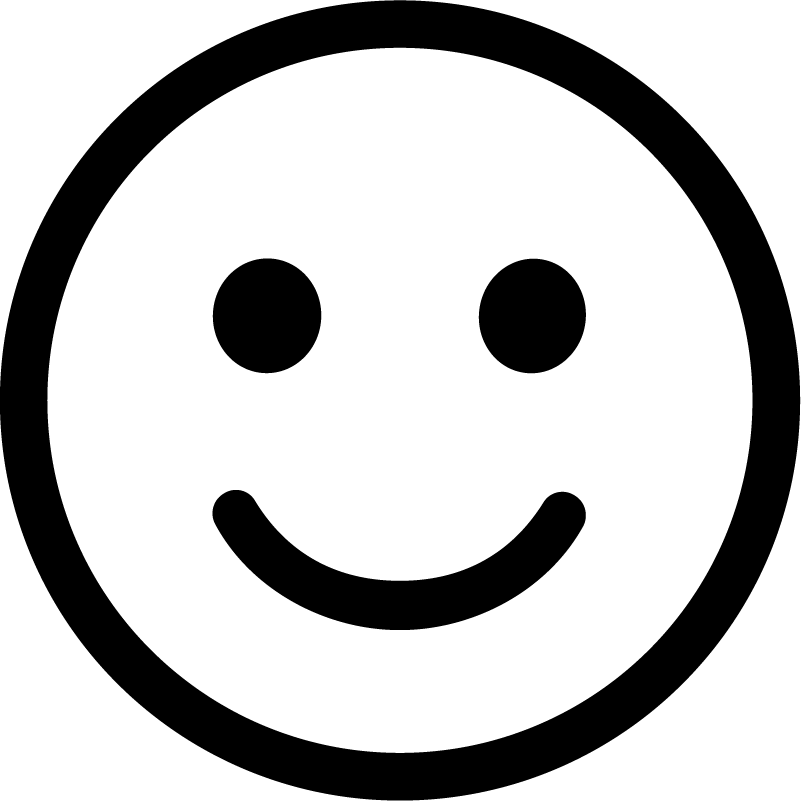 Smiley Face SVG Simple Outline Vector
