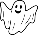Smiling Ghost SVG Friendly Spooky Vector