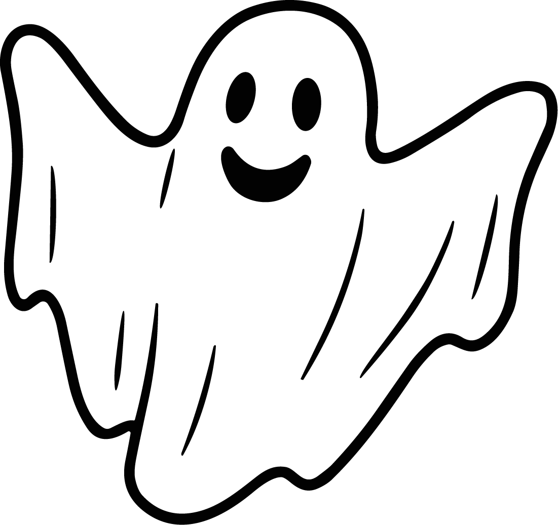 Smiling Ghost SVG Friendly Spooky Vector - Image 1