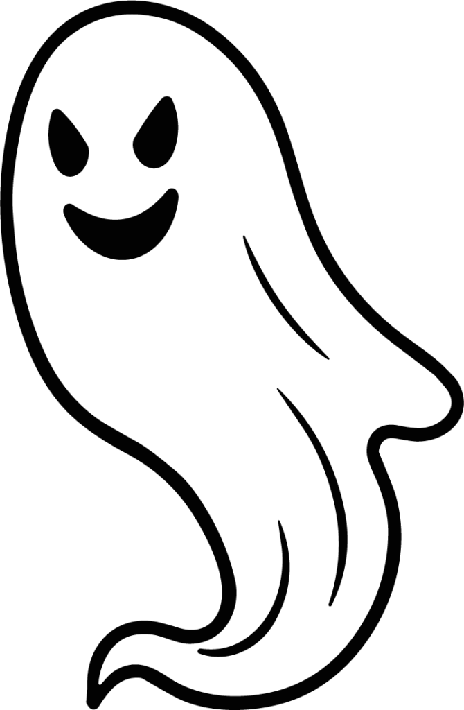 Smiling Ghost SVG Spooky Cute Vector
