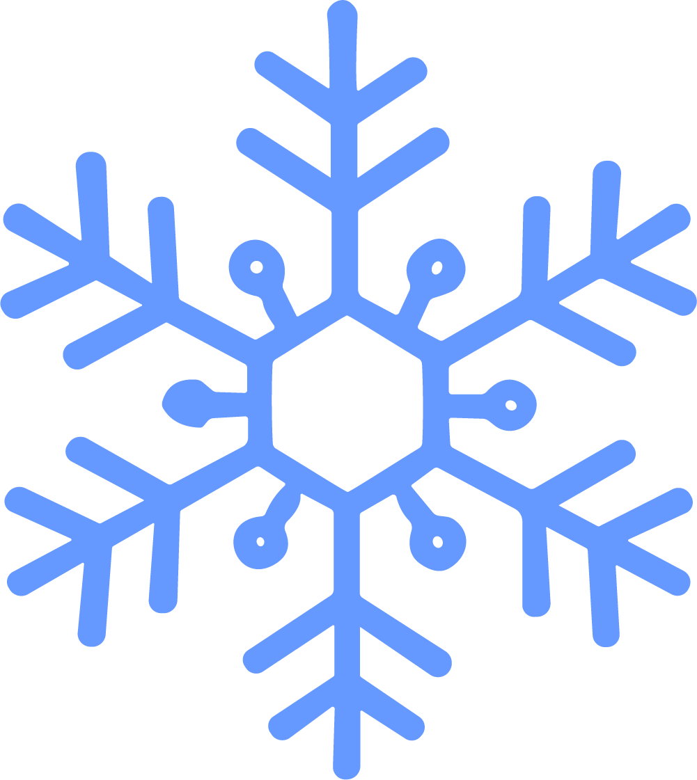 Snowflake SVG Frosty Outline Vector - Image 1