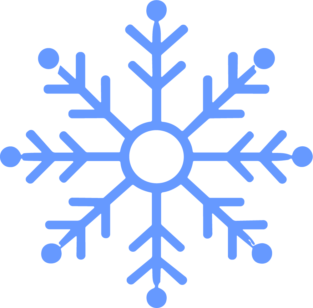 Snowflake SVG Frosty Blue Vector