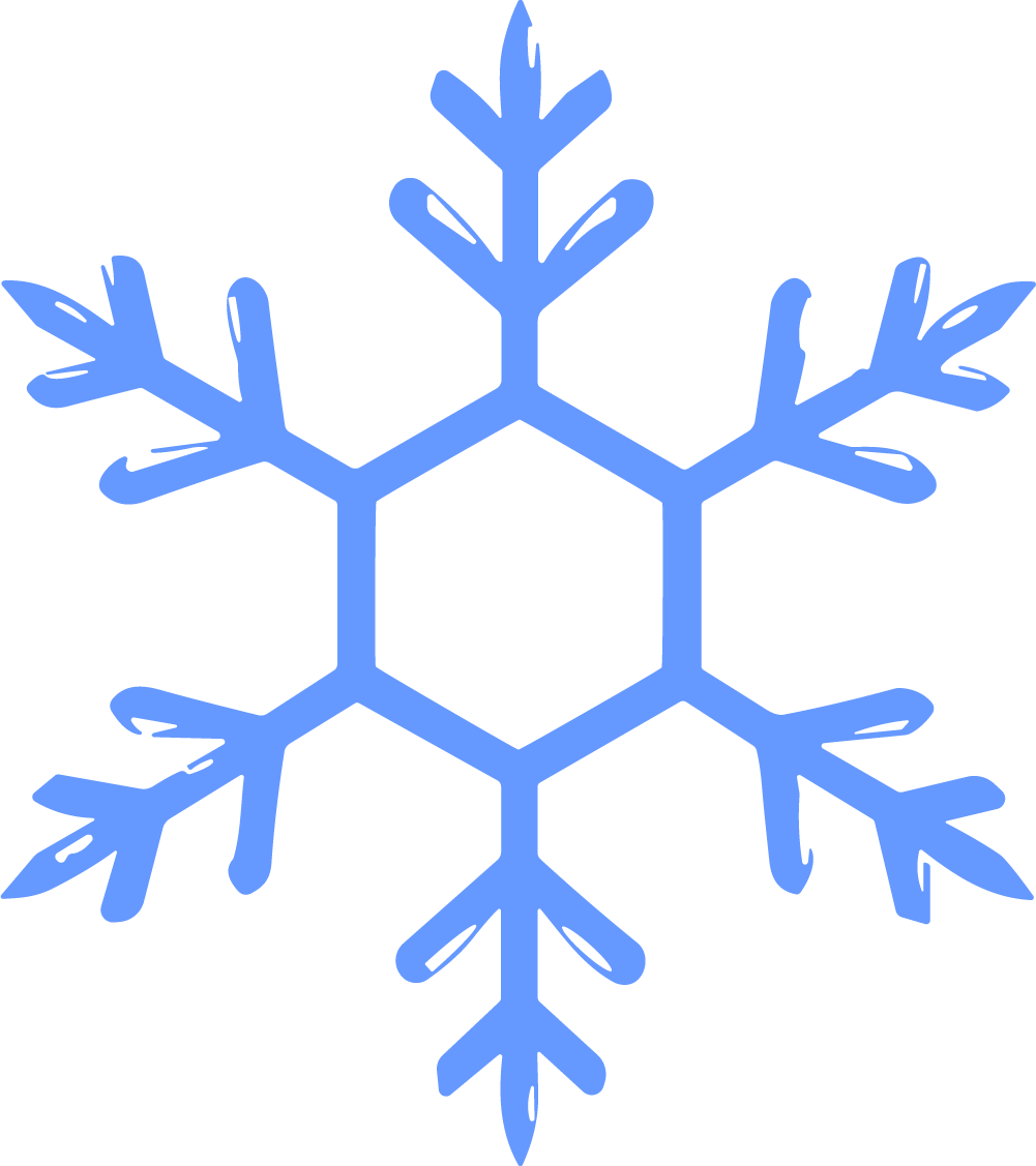 Snowflake SVG Frosty Blue Vector - Image 1