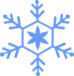 Snowflake SVG Crystalline Blue Vector