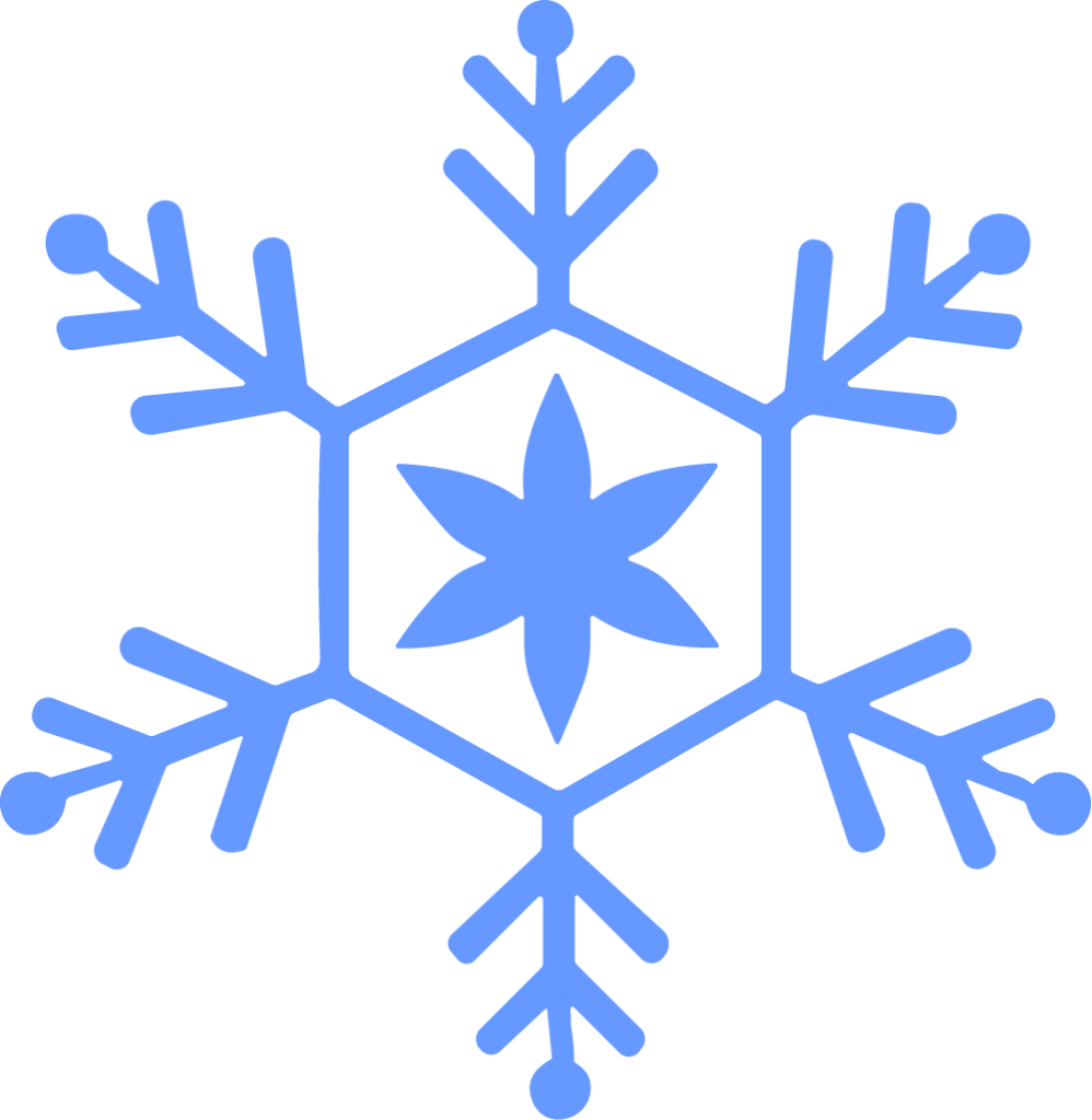 Snowflake SVG Crystalline Blue Vector