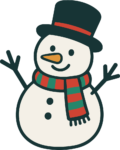 Snowman SVG Festive Winter Vector