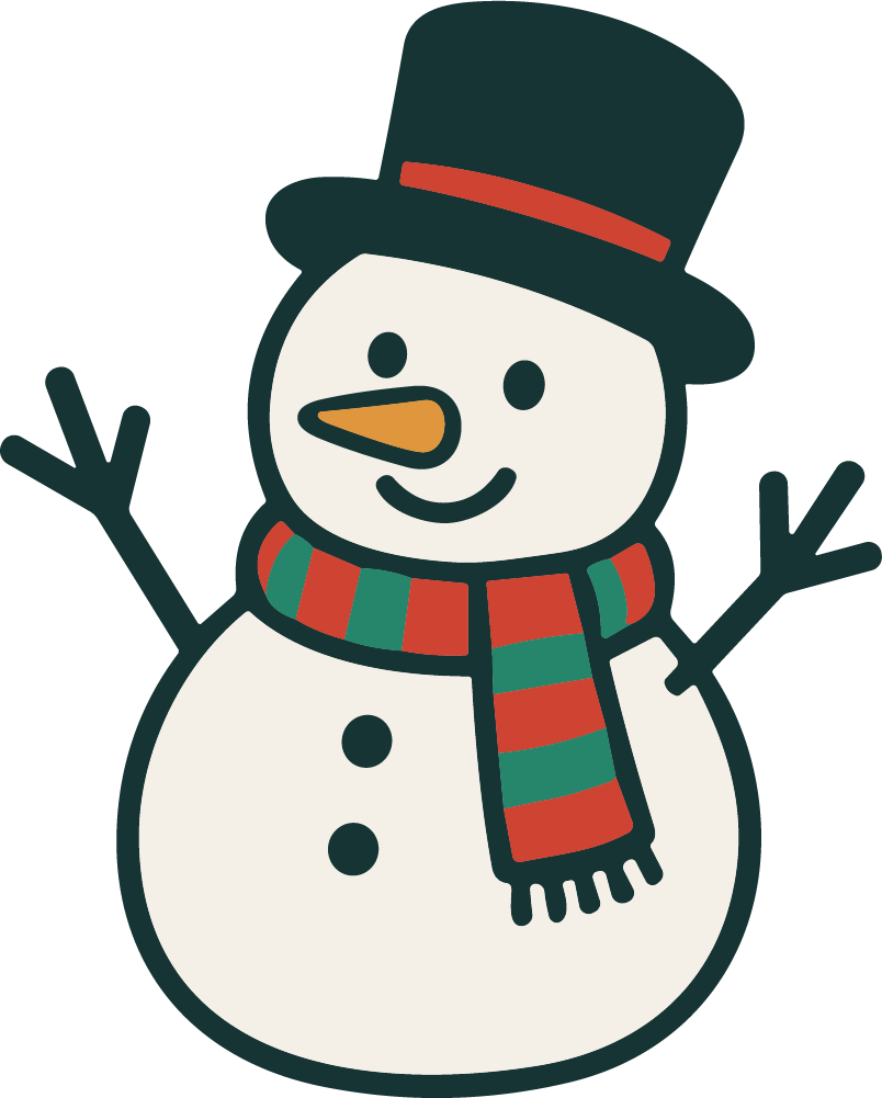 Snowman SVG Festive Winter Vector