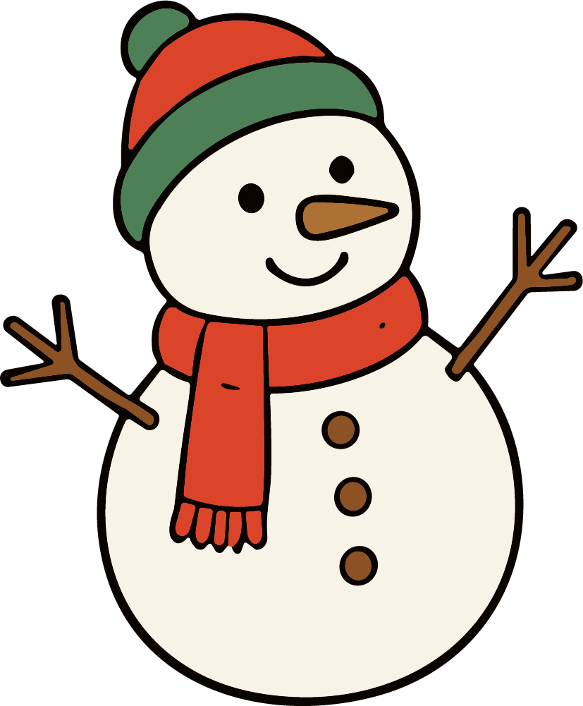 Snowman SVG Cozy Winter Vector