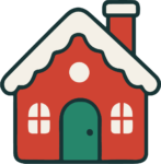 Snowy Cottage SVG Festive Winter Vector