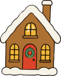 Snowy House SVG Cozy Holiday Vector
