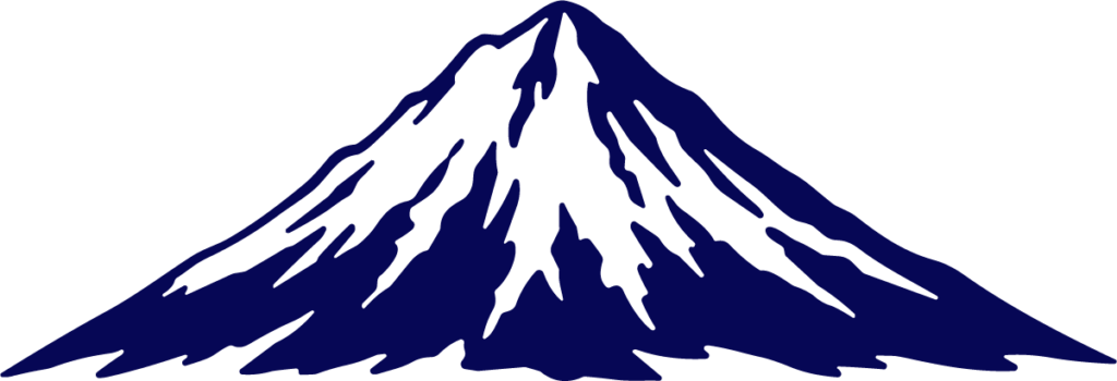 Snowy Mountain Peak SVG Bold Silhouette Vector