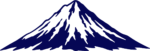 Snowy Mountain Peak SVG Bold Silhouette Vector