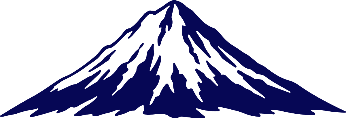 Snowy Mountain Peak SVG Bold Silhouette Vector - Image 1
