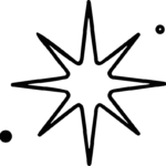 Sparkle Star SVG Bold Outline Vector