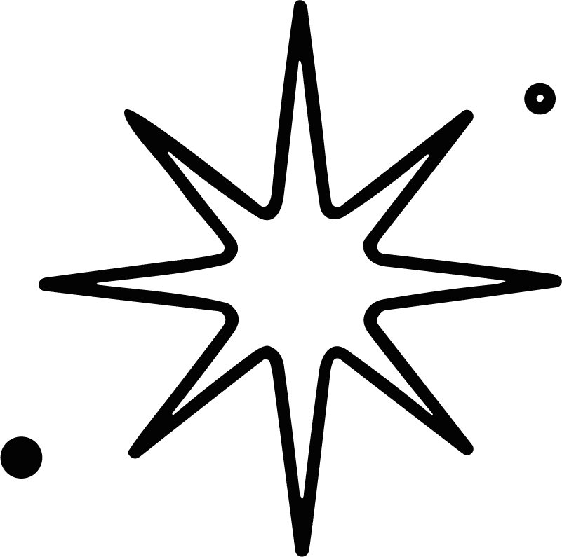 Sparkle Star SVG Bold Outline Vector