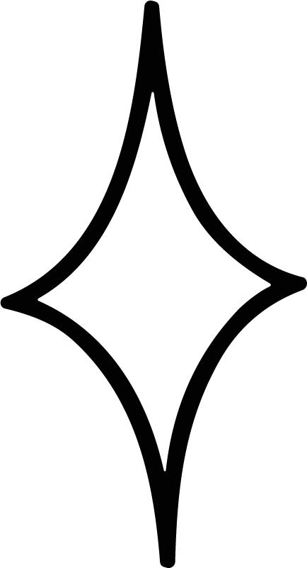 Sparkle Star SVG Bold Outline Vector
