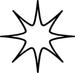 Sparkle Star SVG Bold Outline Vector