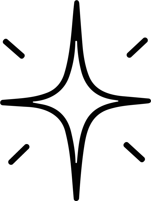 Sparkle Star SVG Bold Outline Vector