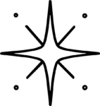 Sparkle Star SVG Bold Outline Vector