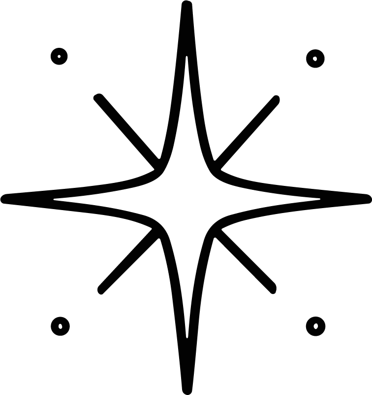 Sparkle Star SVG Bold Outline Vector
