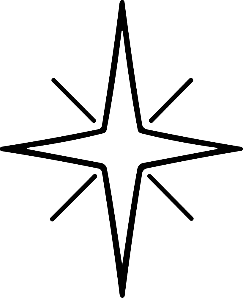 Sparkle Star SVG Twinkling Outline Vector