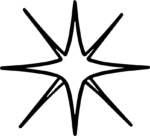 Sparkle Star SVG Bold Outline Vector