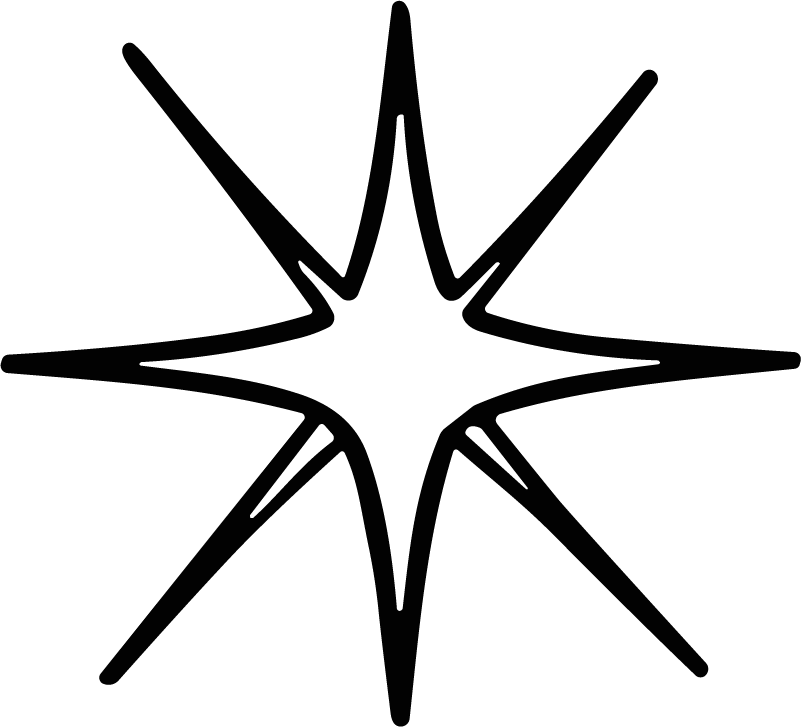 Sparkle Star SVG Bold Outline Vector