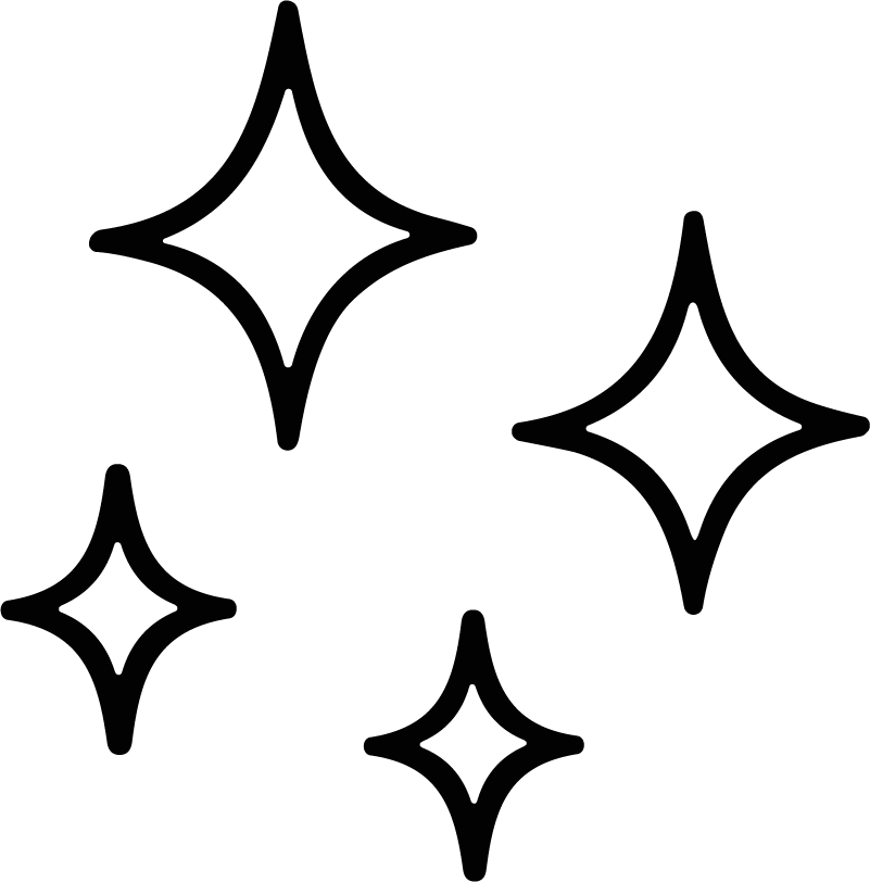 Sparkle Stars SVG Twinkling Outline Vector