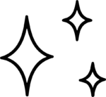 Sparkle Stars SVG Twinkling Outline Vector
