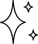 Sparkle Stars SVG Twinkling Outline Vector