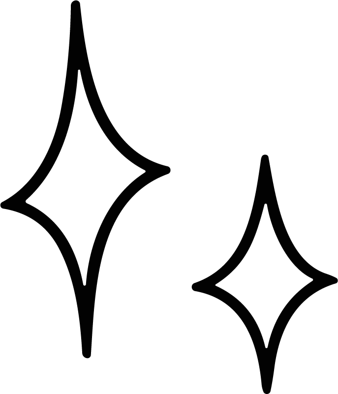 Sparkle Stars SVG Bold Outline Vector