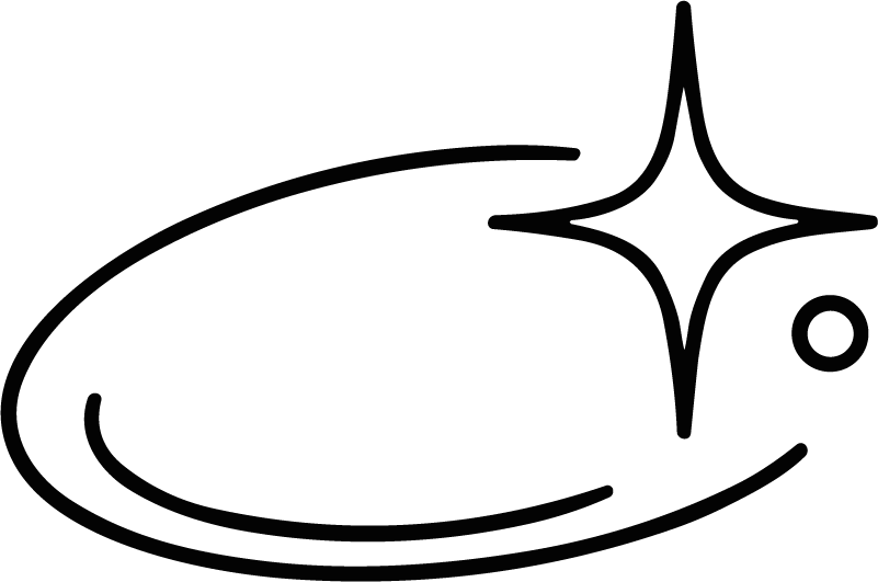 Sparkle Swoosh SVG Minimal Outline Vector
