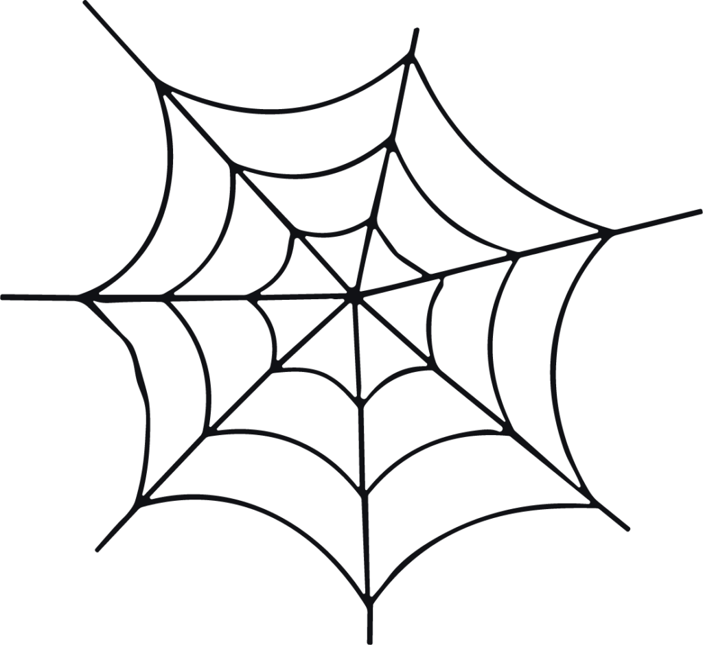 Spider Web SVG Spooky Outline Vector