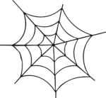 Spider Web SVG Spooky Outline Vector