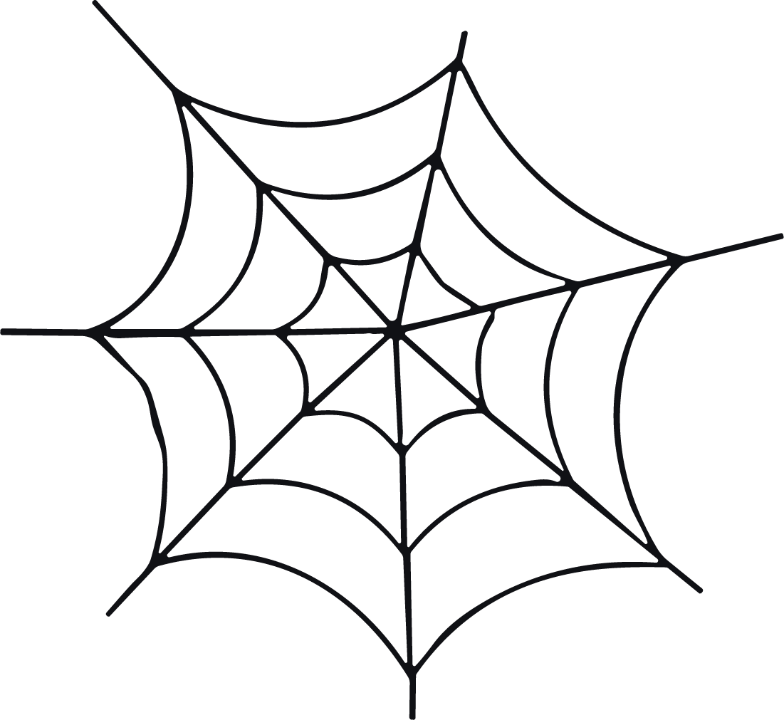 Spider Web SVG Spooky Outline Vector - Image 1