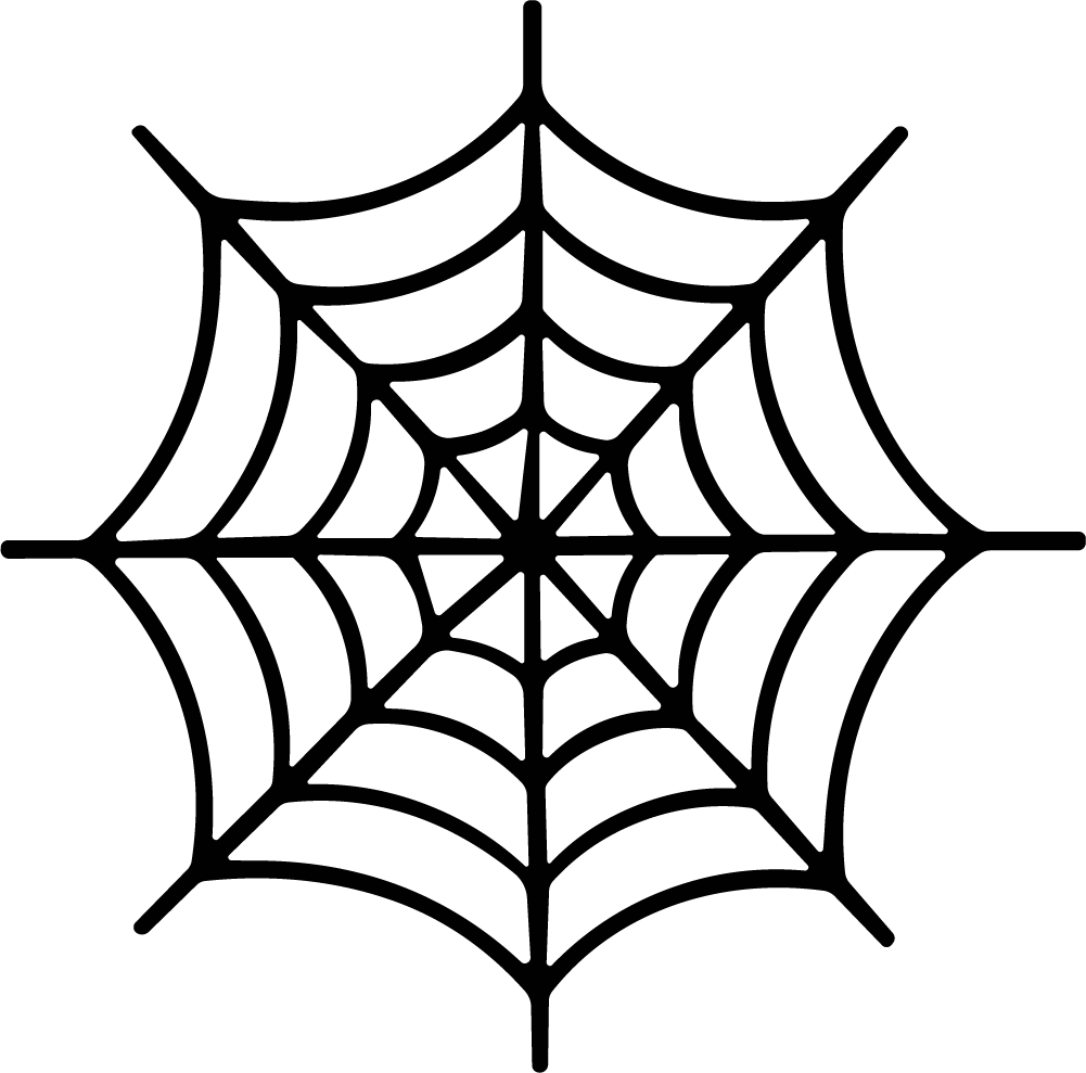 Spider Web SVG Intricate Black Vector