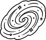 Spiral Galaxy SVG Swirling Cosmic Vector