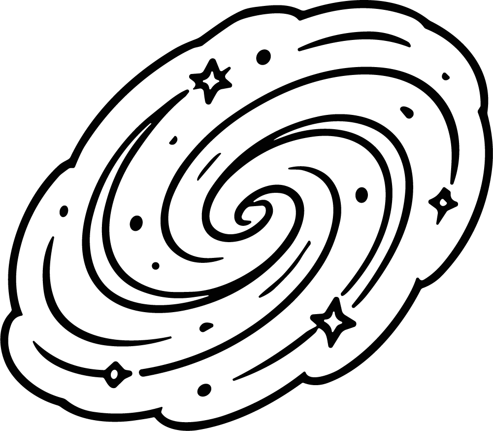 Spiral Galaxy SVG Swirling Cosmic Vector
