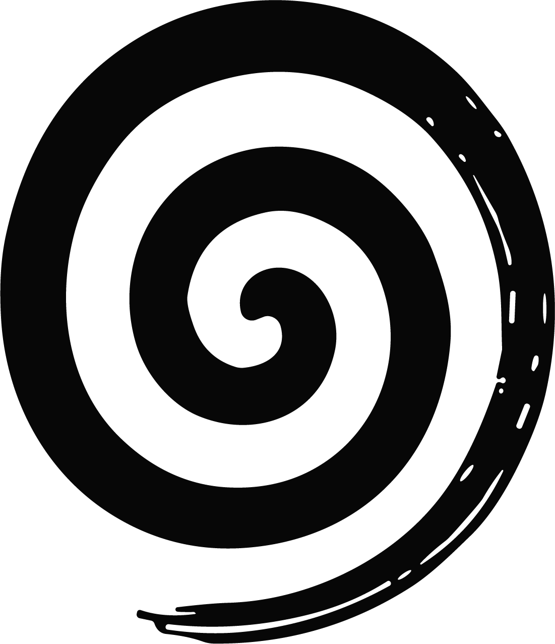 Spiral Swirl SVG Bold Coiled Vector - Image 1