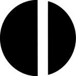 Split Circle SVG Bold Minimal Vector