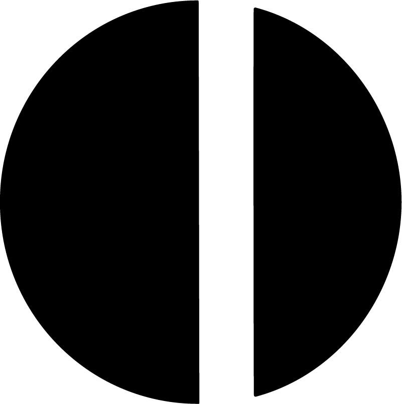 Split Circle SVG Bold Minimal Vector